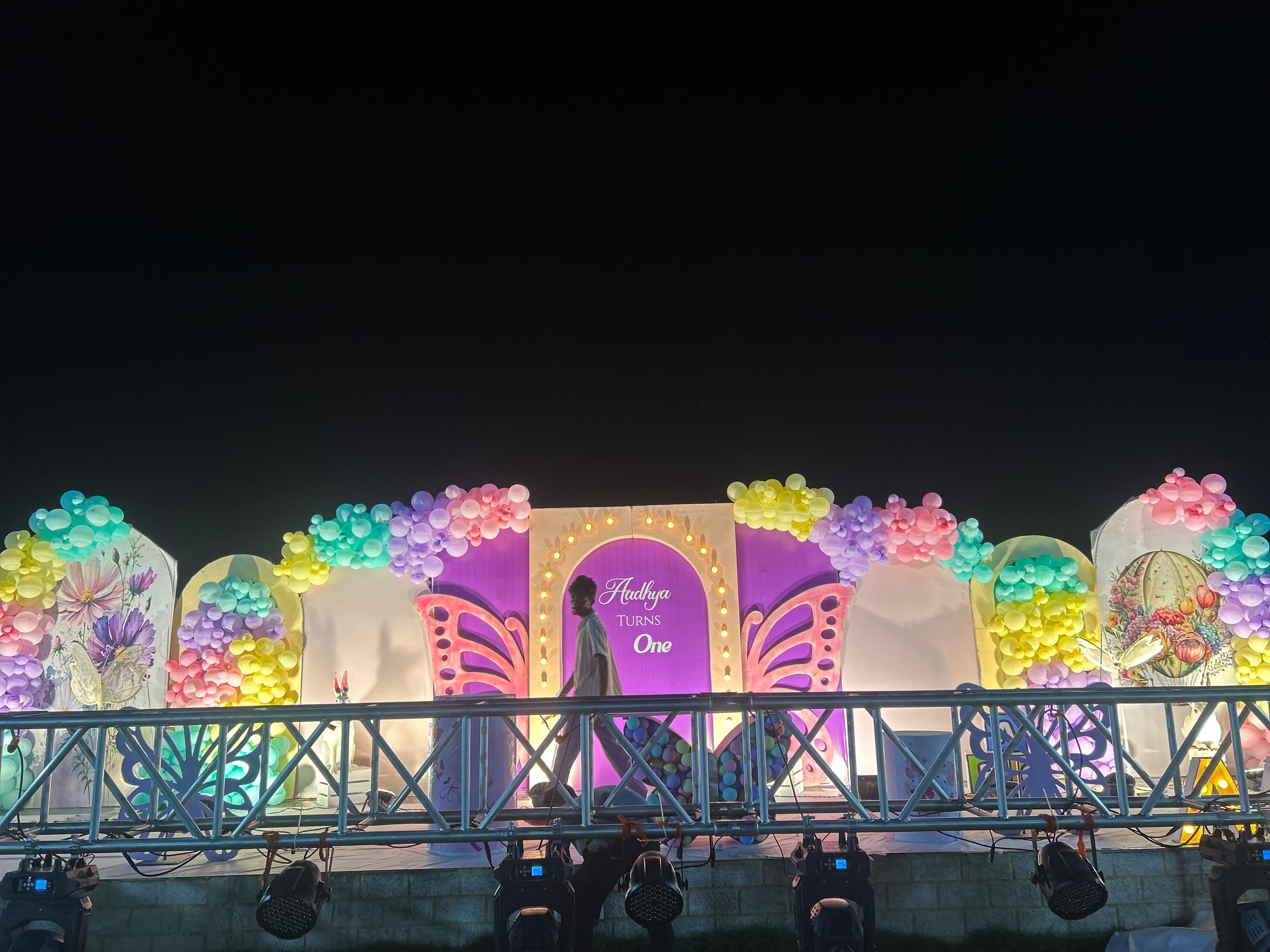 Out door Birthday Decorations decoration setup in Jorhat